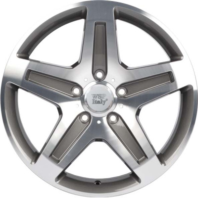 Автодиск R19 5X130 ET50 9,5J h84,1 WSP Italy W779 Nagano Dull Black Rim Polished