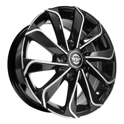 Автодиск R16 5X114,3 ET48 6,5J h67,1 WSP Italy WD003 Corinto Gloss Black Full Polished